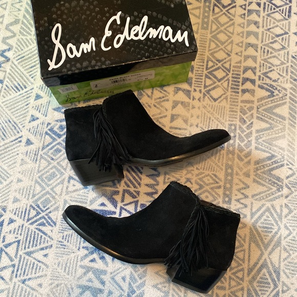Sam Edelman Shoes - Sam Edelman Paige Black Suede Booties